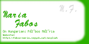 maria fabos business card